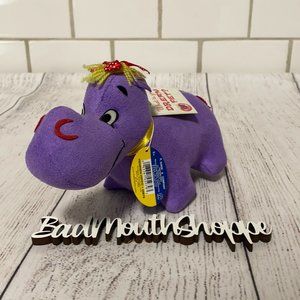 Vintage 00s Y2K Carnival Prize Dream Pet Hippo Plush Stuffed Animal Doll